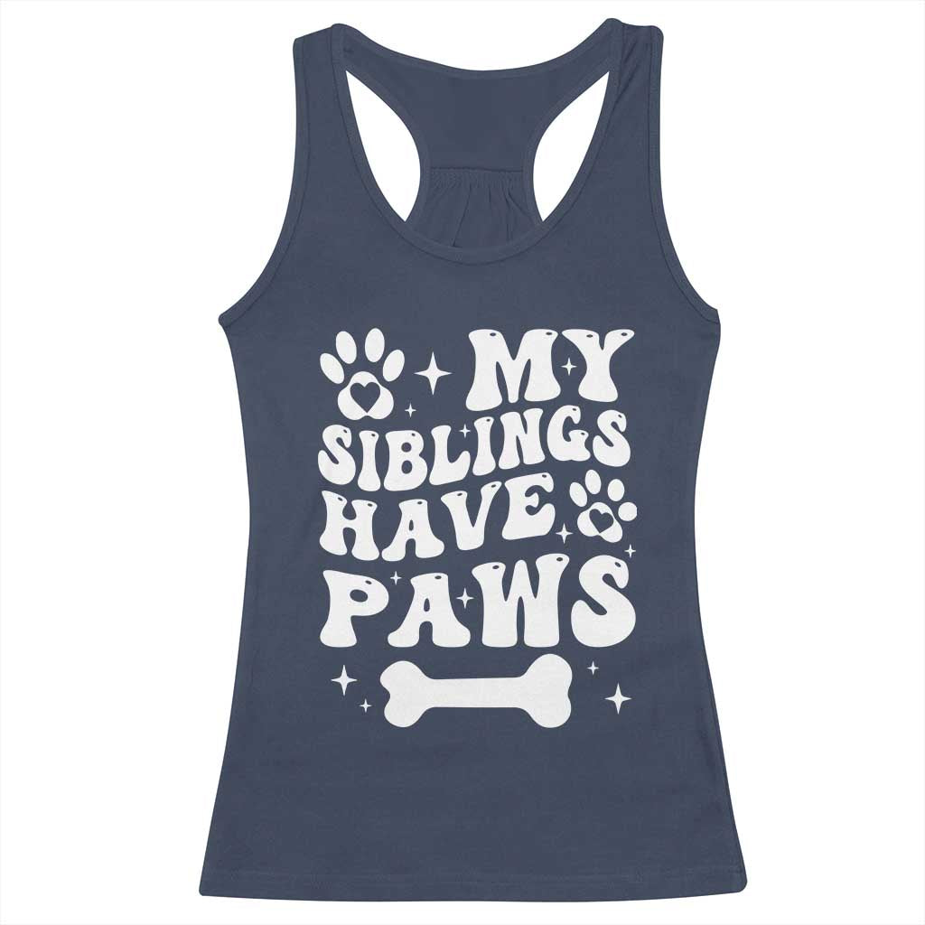 Protected By Dog Racerback Tank Top My Siblings Have Paws Baby Shower Gift
