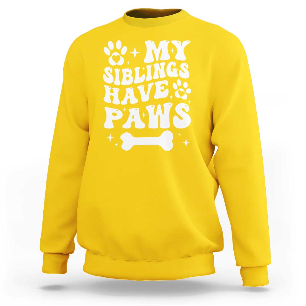 Protected By Dog Sweatshirt My Siblings Have Paws Baby Shower Gift