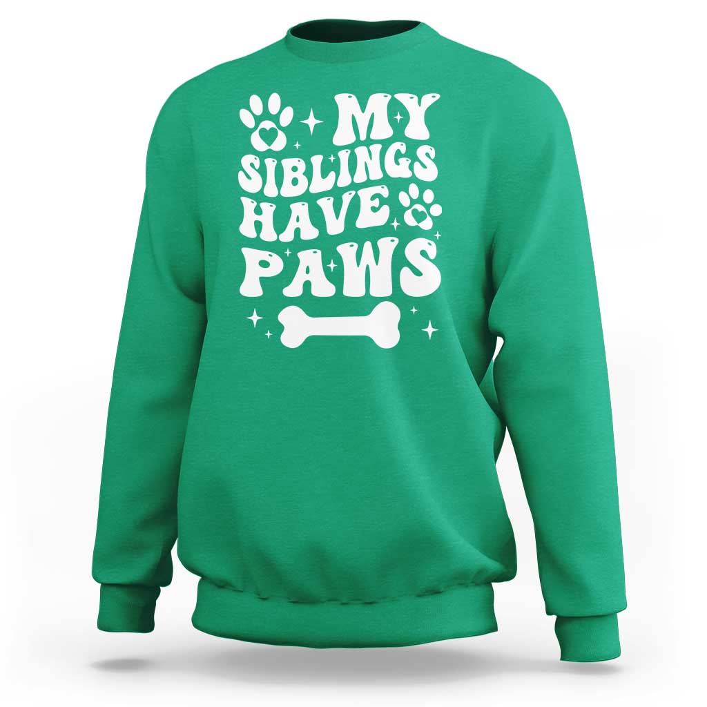Protected By Dog Sweatshirt My Siblings Have Paws Baby Shower Gift