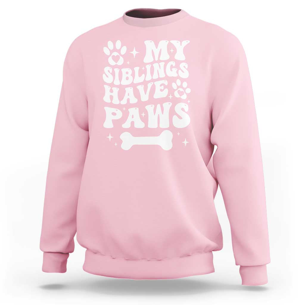 Protected By Dog Sweatshirt My Siblings Have Paws Baby Shower Gift