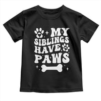 Protected By Dog Toddler T Shirt My Siblings Have Paws Baby Shower Gift