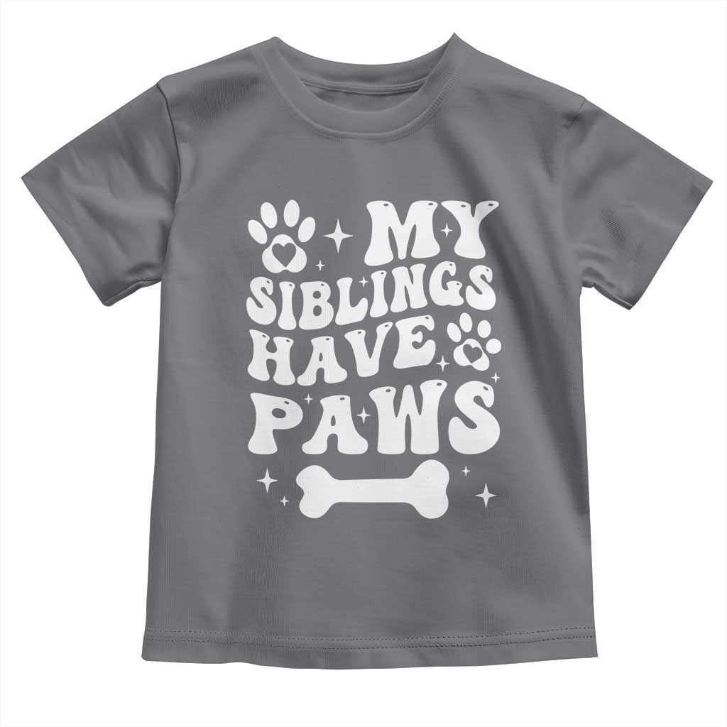 Protected By Dog Toddler T Shirt My Siblings Have Paws Baby Shower Gift