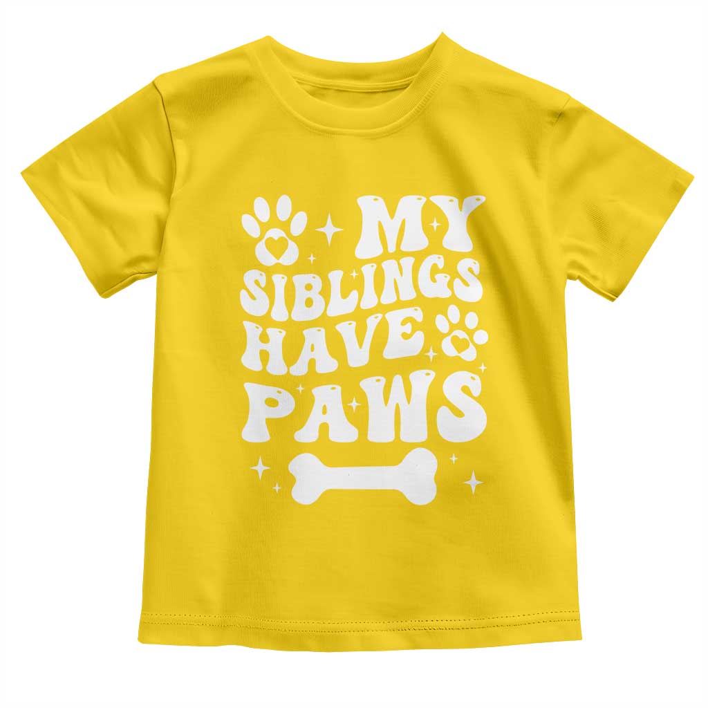 Protected By Dog Toddler T Shirt My Siblings Have Paws Baby Shower Gift