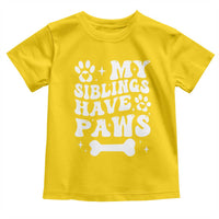 Protected By Dog Toddler T Shirt My Siblings Have Paws Baby Shower Gift