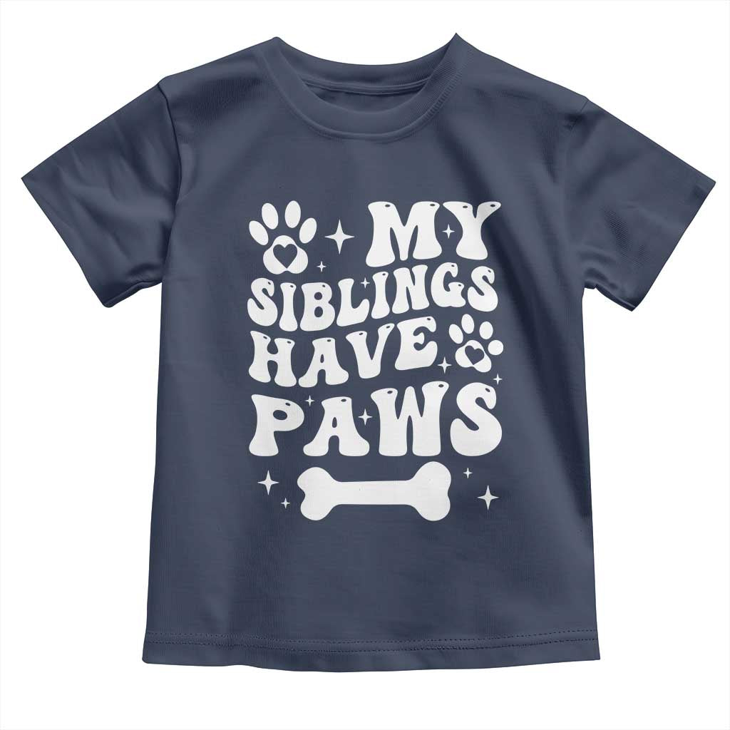 Protected By Dog Toddler T Shirt My Siblings Have Paws Baby Shower Gift