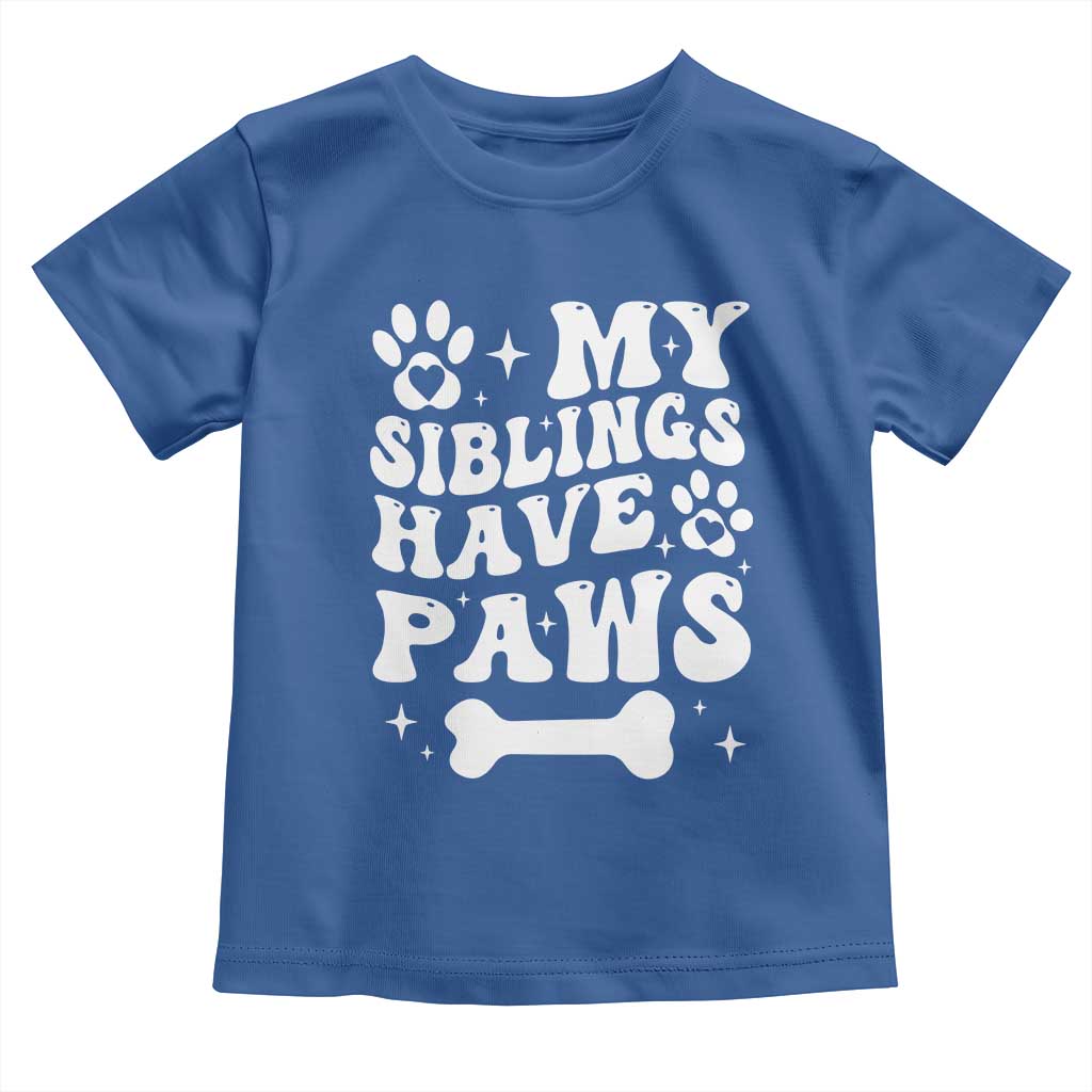 Protected By Dog Toddler T Shirt My Siblings Have Paws Baby Shower Gift