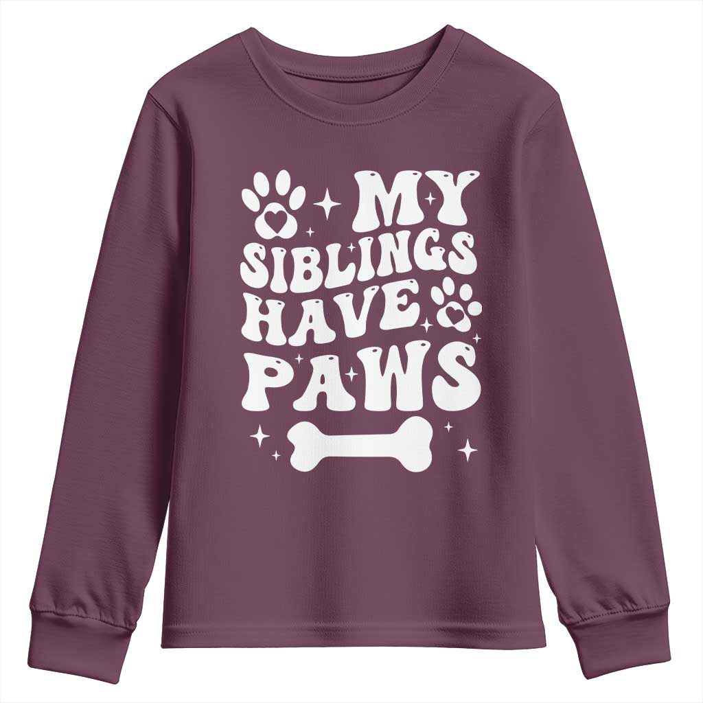 Protected By Dog Youth Sweatshirt My Siblings Have Paws Baby Shower Gift