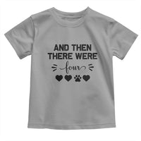 And Then There Were Four Toddler T Shirt Pregnancy Baby Announcement With Dog
