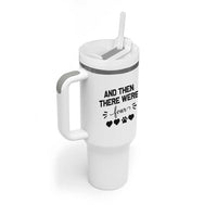 And Then There Were Four Tumbler With Handle Pregnancy Baby Announcement With Dog