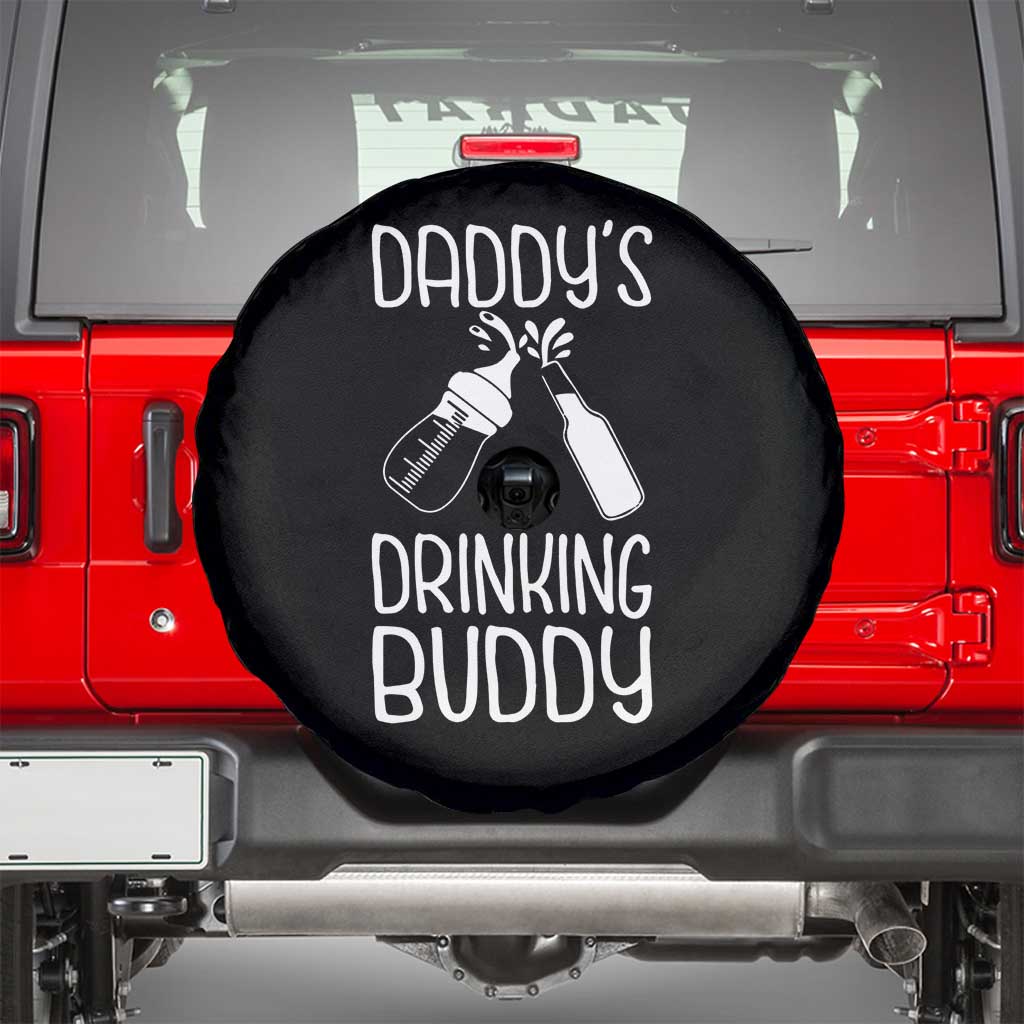 Daddy's Drinking Buddy Spare Tire Cover Funny Baby Shower Infants Outfit Newborn Gift