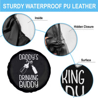 Daddy's Drinking Buddy Spare Tire Cover Funny Baby Shower Infants Outfit Newborn Gift