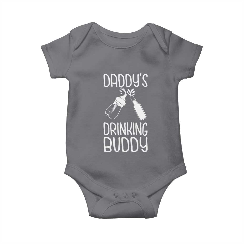 Daddy's Drinking Buddy Baby Onesie Funny Baby Shower Infants Outfit Newborn Gift
