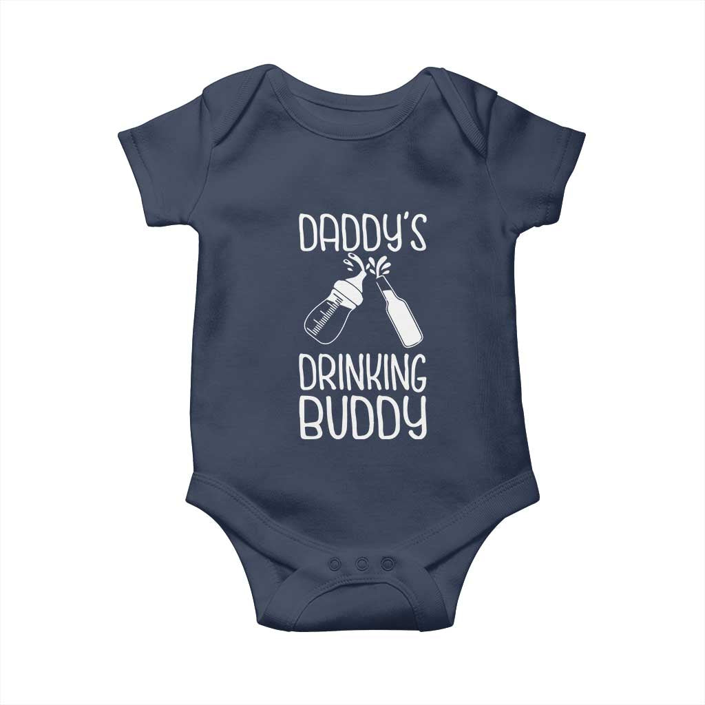 Daddy's Drinking Buddy Baby Onesie Funny Baby Shower Infants Outfit Newborn Gift