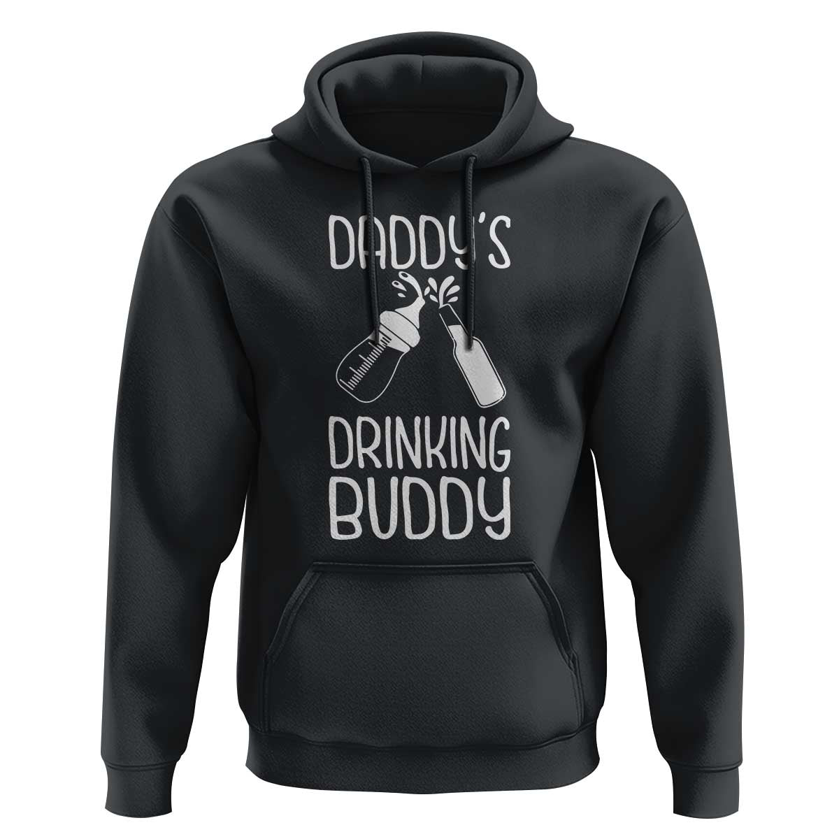 Daddy's Drinking Buddy Hoodie Funny Baby Shower Infants Outfit Newborn Gift