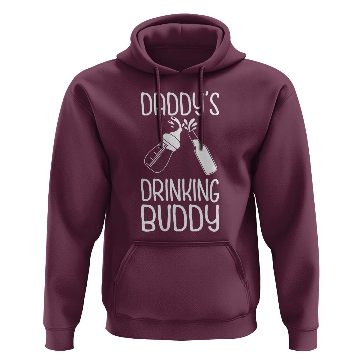 Daddy's Drinking Buddy Hoodie Funny Baby Shower Infants Outfit Newborn Gift
