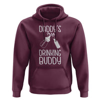 Daddy's Drinking Buddy Hoodie Funny Baby Shower Infants Outfit Newborn Gift