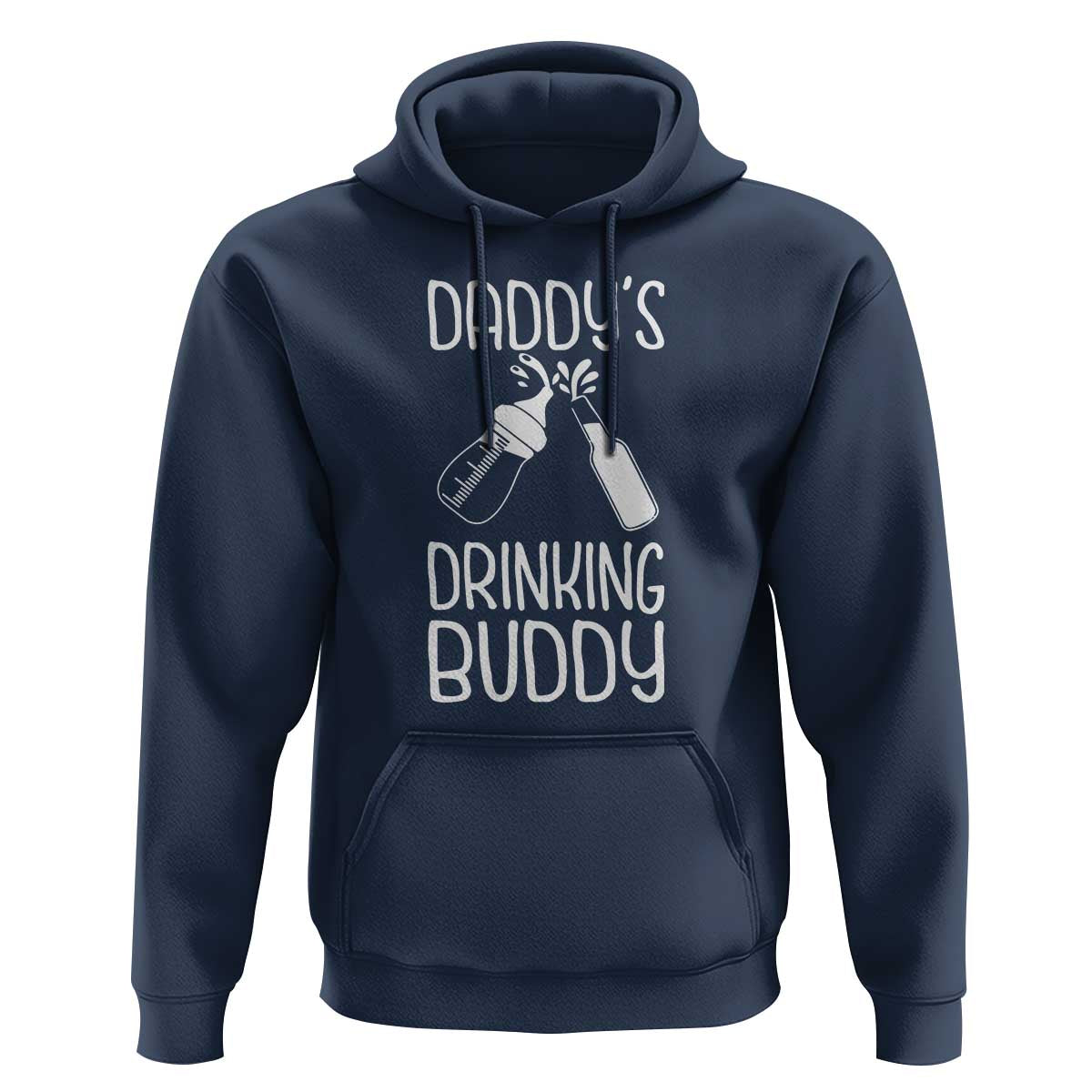 Daddy's Drinking Buddy Hoodie Funny Baby Shower Infants Outfit Newborn Gift