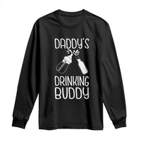 Daddy's Drinking Buddy Long Sleeve Shirt Funny Baby Shower Infants Outfit Newborn Gift