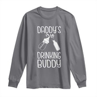 Daddy's Drinking Buddy Long Sleeve Shirt Funny Baby Shower Infants Outfit Newborn Gift