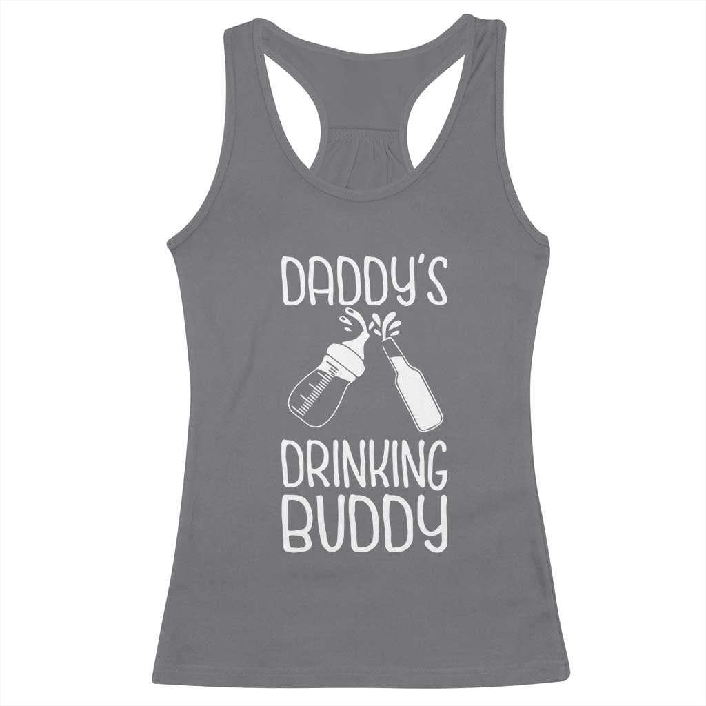 Daddy's Drinking Buddy Racerback Tank Top Funny Baby Shower Infants Outfit Newborn Gift