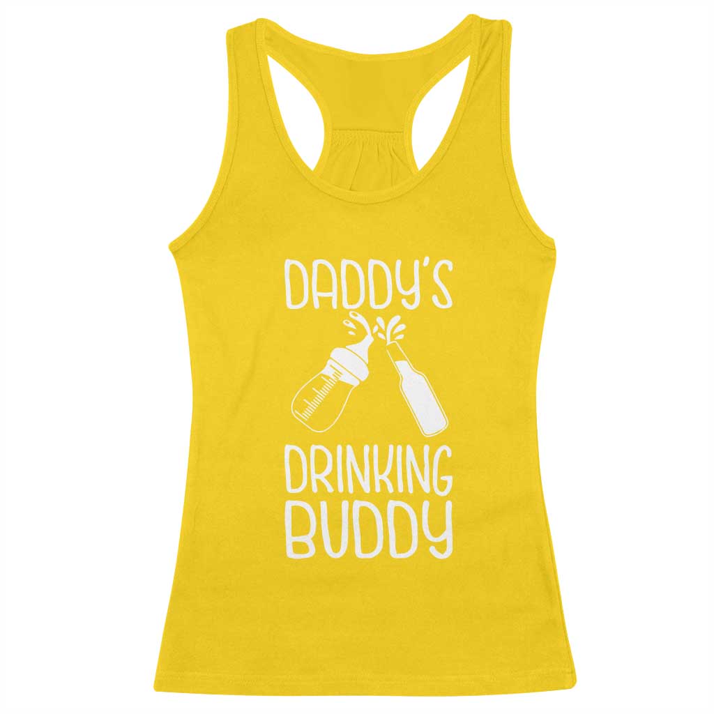 Daddy's Drinking Buddy Racerback Tank Top Funny Baby Shower Infants Outfit Newborn Gift