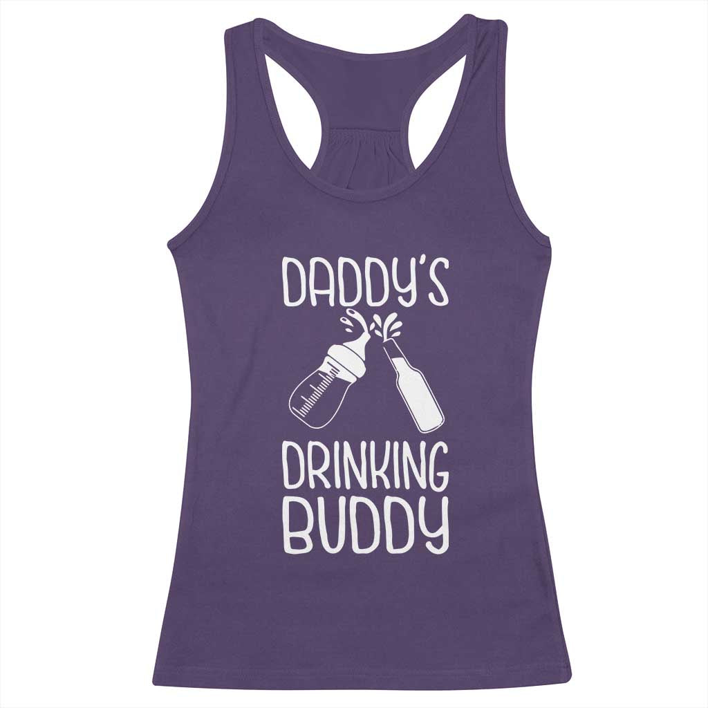 Daddy's Drinking Buddy Racerback Tank Top Funny Baby Shower Infants Outfit Newborn Gift