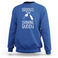 Daddy's Drinking Buddy Sweatshirt Funny Baby Shower Infants Outfit Newborn Gift