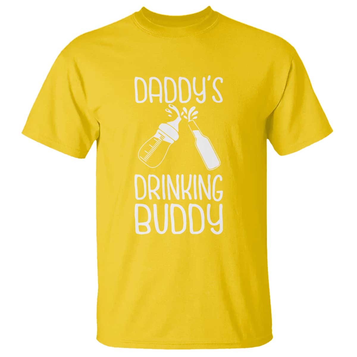 Daddy's Drinking Buddy T Shirt Funny Baby Shower Infants Outfit Newborn Gift
