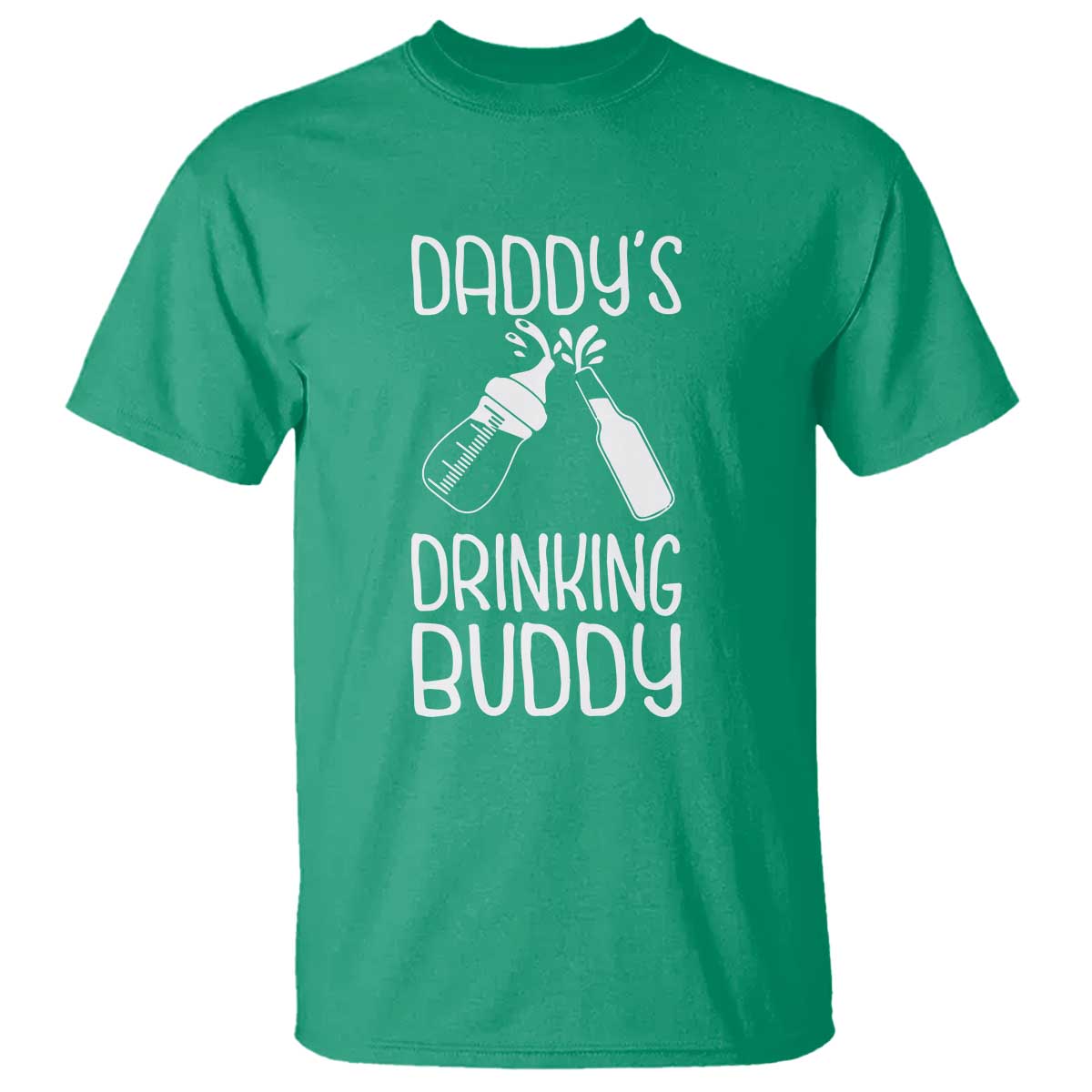Daddy's Drinking Buddy T Shirt Funny Baby Shower Infants Outfit Newborn Gift
