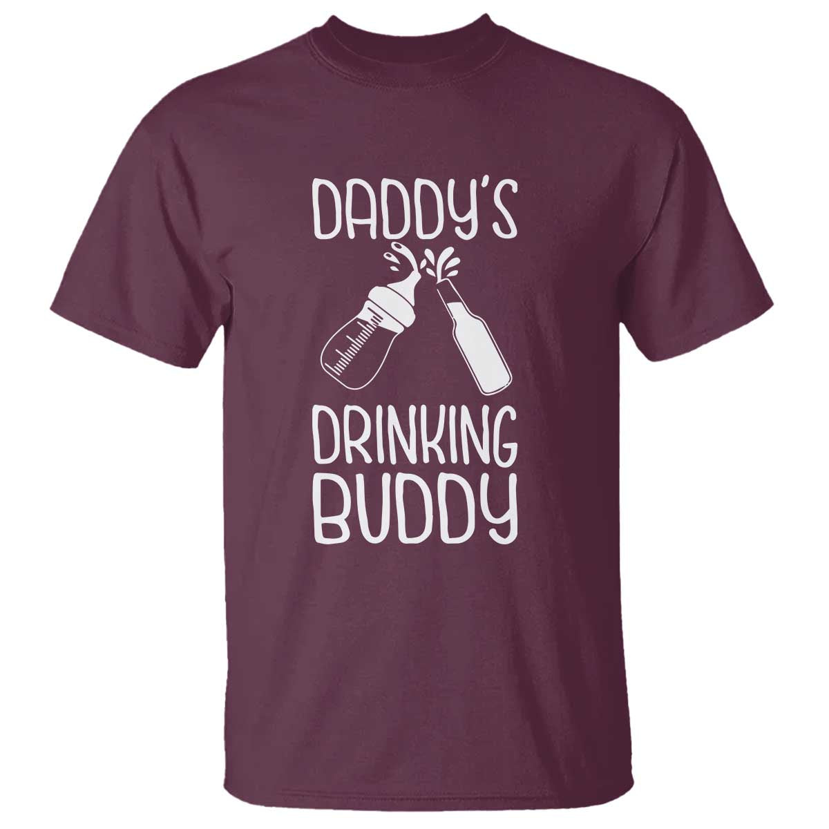 Daddy's Drinking Buddy T Shirt Funny Baby Shower Infants Outfit Newborn Gift