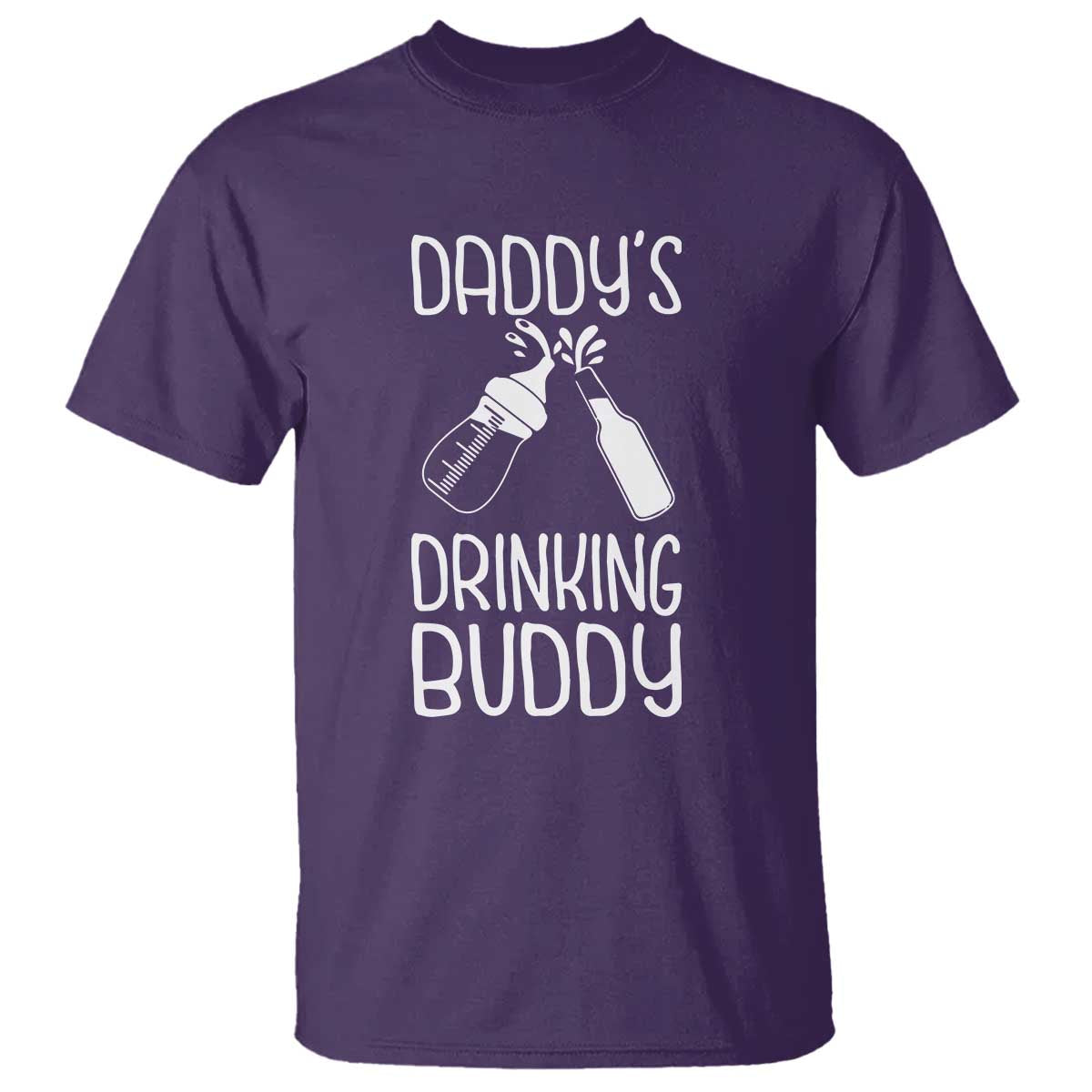 Daddy's Drinking Buddy T Shirt Funny Baby Shower Infants Outfit Newborn Gift
