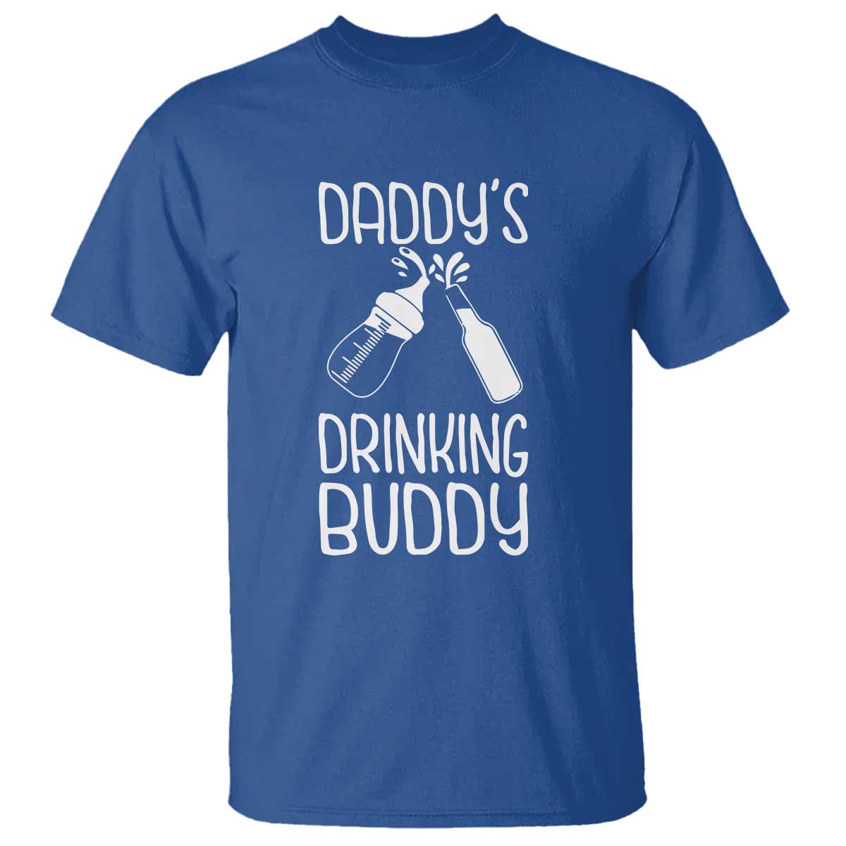 Daddy's Drinking Buddy T Shirt Funny Baby Shower Infants Outfit Newborn Gift