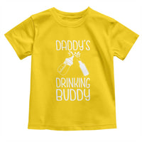 Daddy's Drinking Buddy Toddler T Shirt Funny Baby Shower Infants Outfit Newborn Gift