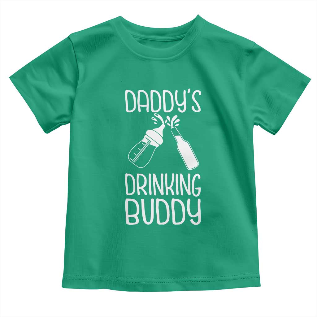 Daddy's Drinking Buddy Toddler T Shirt Funny Baby Shower Infants Outfit Newborn Gift