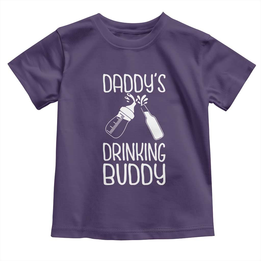 Daddy's Drinking Buddy Toddler T Shirt Funny Baby Shower Infants Outfit Newborn Gift