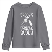 Daddy's Drinking Buddy Youth Sweatshirt Funny Baby Shower Infants Outfit Newborn Gift