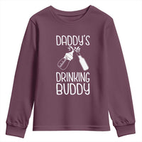 Daddy's Drinking Buddy Youth Sweatshirt Funny Baby Shower Infants Outfit Newborn Gift