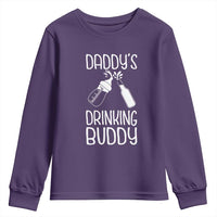 Daddy's Drinking Buddy Youth Sweatshirt Funny Baby Shower Infants Outfit Newborn Gift