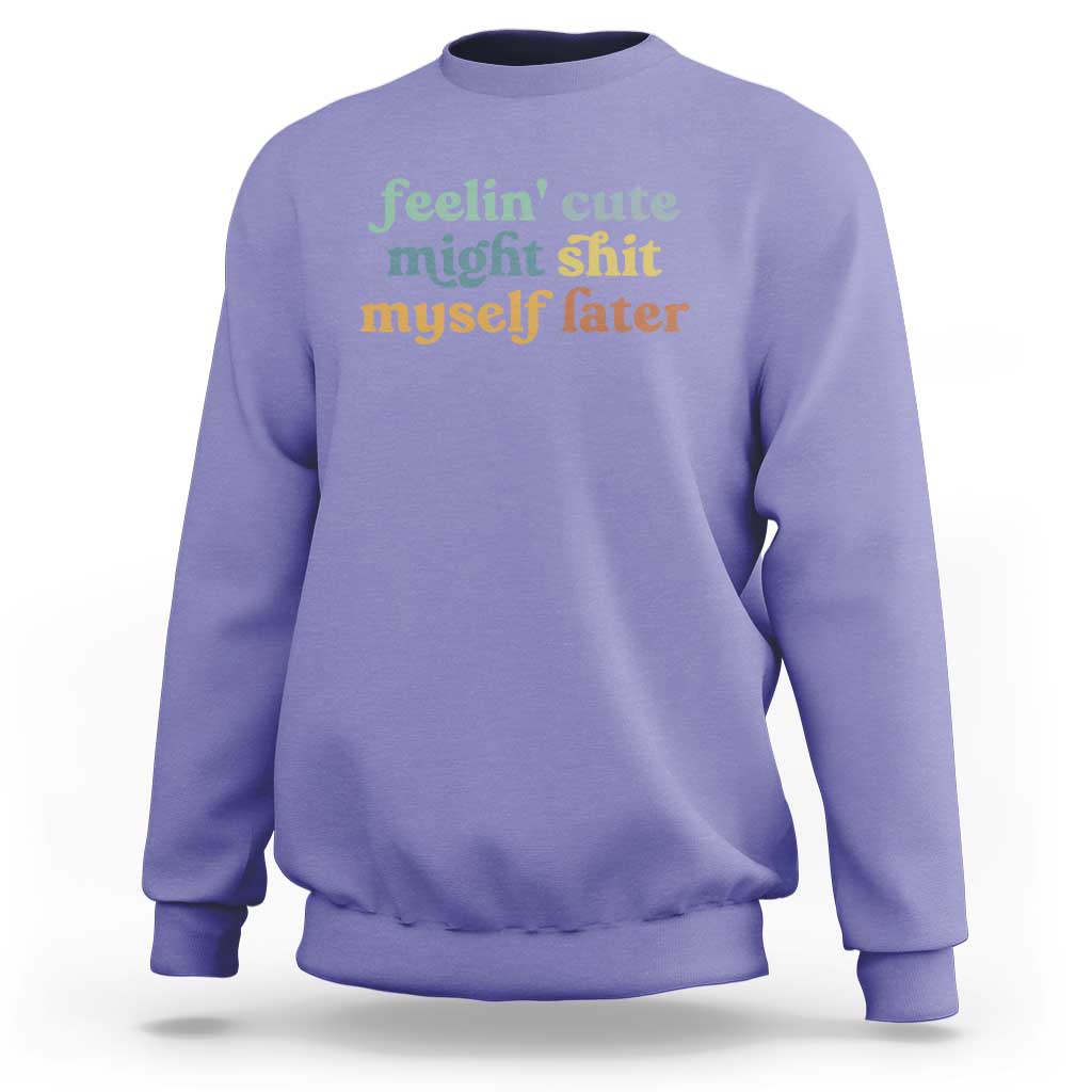 Feeling Cute Might Shit Myself Later Sweatshirt Funny Newborn Gift