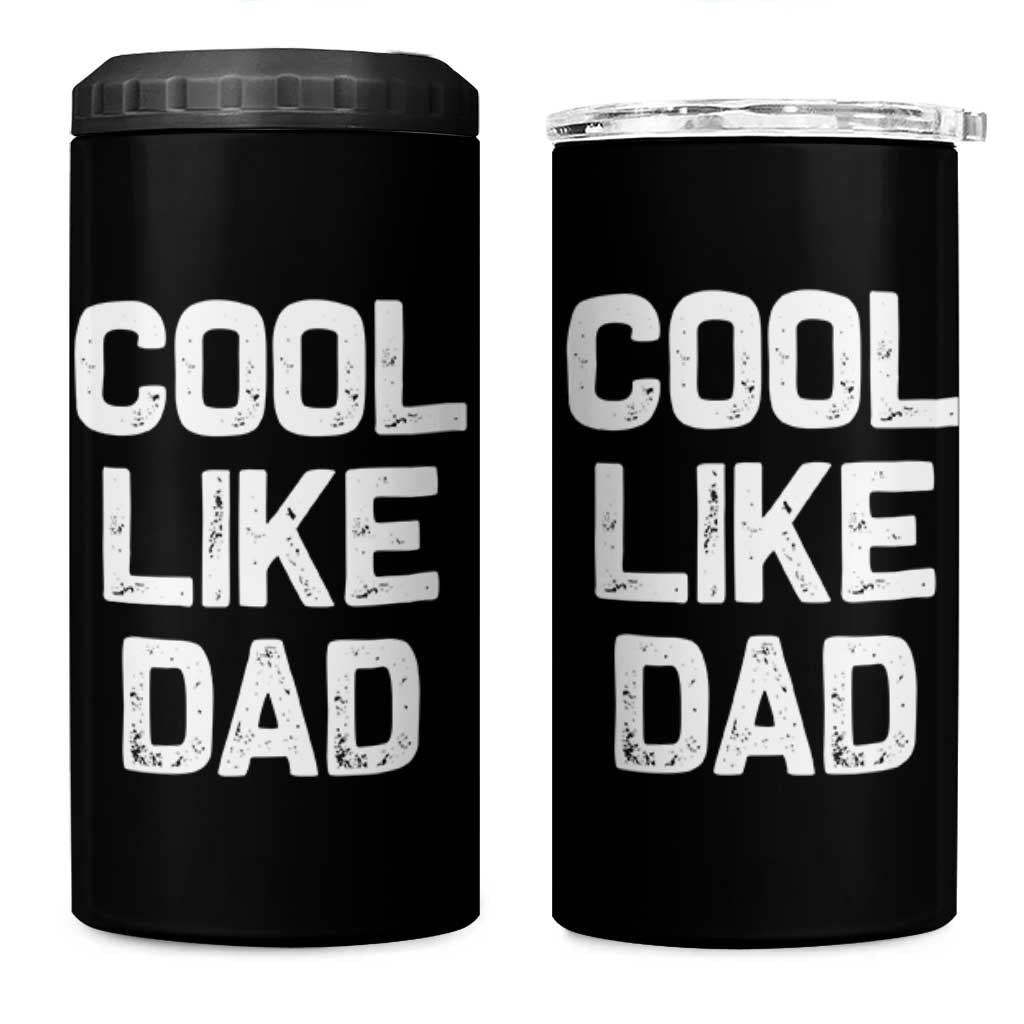 Cool Like Dad 4 in 1 Can Cooler Tumbler Funny Newborn Gift  Baby Shower