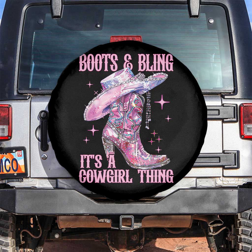 Boots and Bling Its A Cowgirl Thing Spare Tire Cover