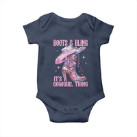 Boots and Bling Its A Cowgirl Thing Baby Onesie