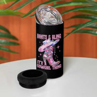 Boots and Bling Its A Cowgirl Thing 4 in 1 Can Cooler Tumbler