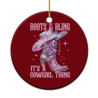 Boots and Bling Its A Cowgirl Thing Ceramic Ornament