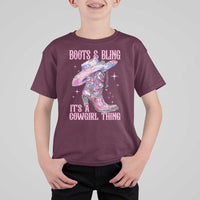 Boots and Bling Its A Cowgirl Thing T Shirt For Kid