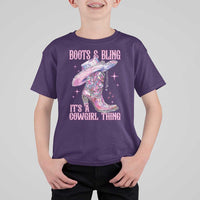 Boots and Bling Its A Cowgirl Thing T Shirt For Kid