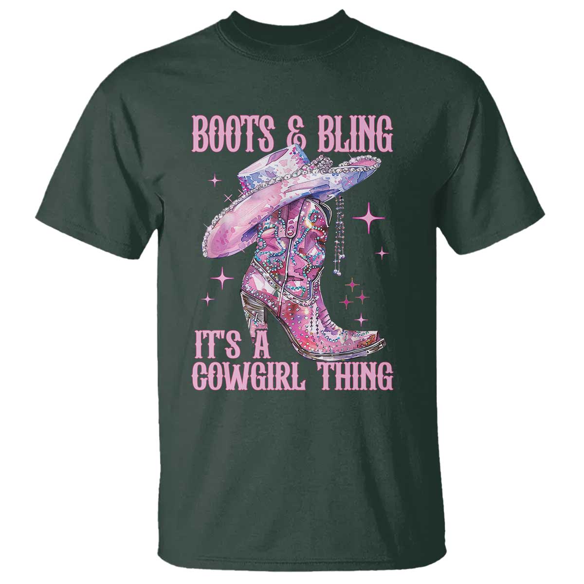 Boots and Bling Its A Cowgirl Thing T Shirt