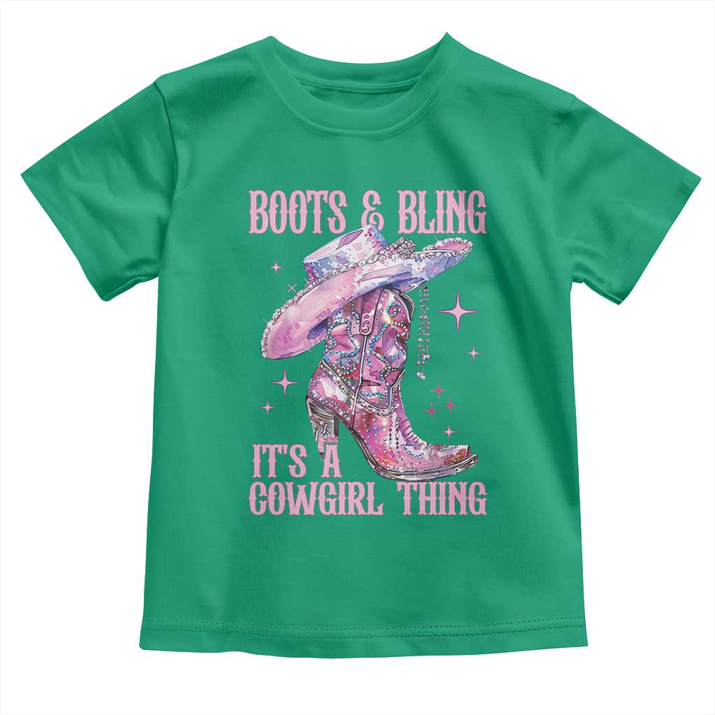 Boots and Bling Its A Cowgirl Thing Toddler T Shirt
