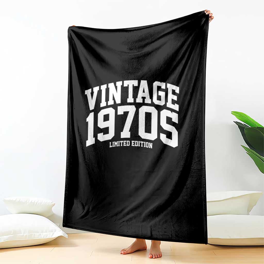 Vintage 1970s Limited Edition Throw Blanket Vintage Varsity Funny Cool 1970 Theme