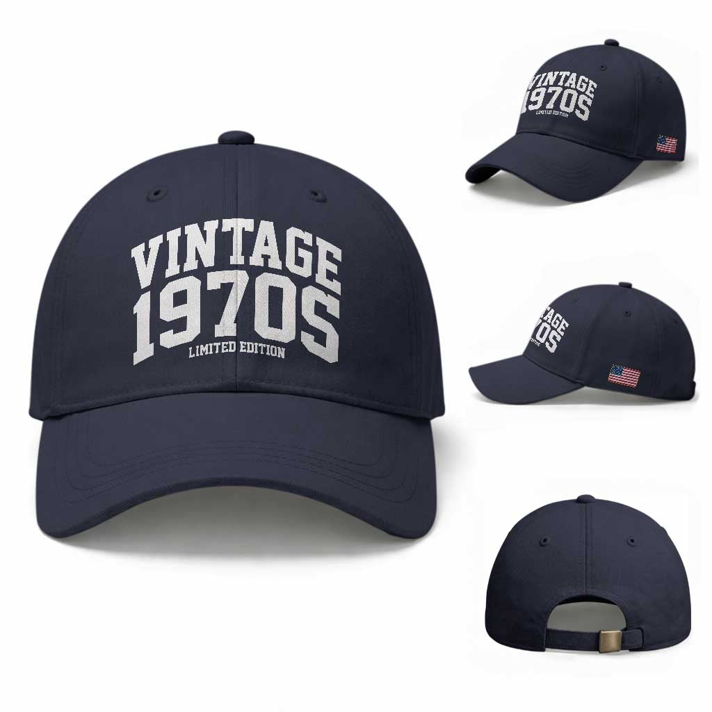 Vintage 1970s Limited Edition Baseball Cap Vintage Varsity Funny Cool 1970 Theme